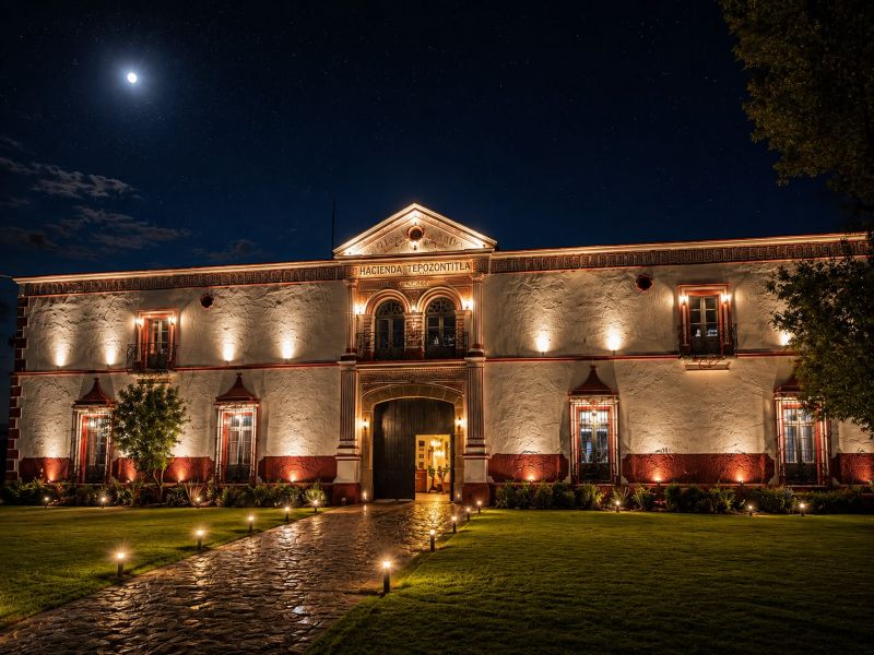 HaciendaTepozontitla ubicada en Nanacamilpa, Tlaxcala.