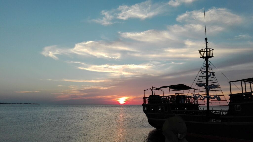 Barco pirata en Campeche.