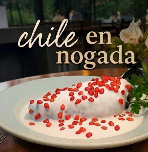 Chile en nogada de la chef Lula Martín del Campo.