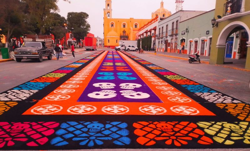 Tapete aserrín Huamantla Sectur